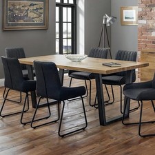 Julian Bowen Brooklyn Rectangular Dining Table (Oak/Gunmetal)