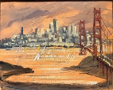 GOLDEN GATE BRIDGE, SAN FRANCISCO Painting, John Checkley