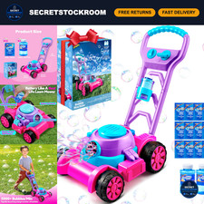 Bubble Lawn Mower for Toddlers - Spill-Proof Bubble Machine Toy for Kids