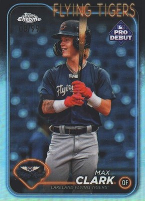 2024 Topps Pro Debut Chrome Refractor Max Clark /99 #PDC-141 Lakeland Flying Tig
