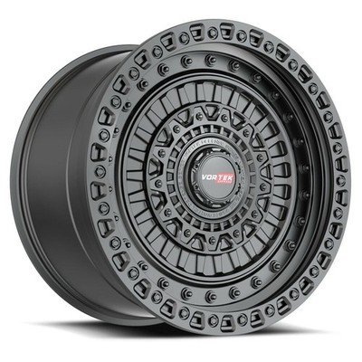 20'' Vortek Matte Black VRD-703 20x10 5x5 5x5.5 -18mm Lifted For Jeep Dodge Wheel