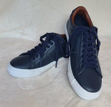 Polo Ralph Lauren Boy's Sayer Navy Leather Casual Sneakers - NWOB - Sz 4 Youth
