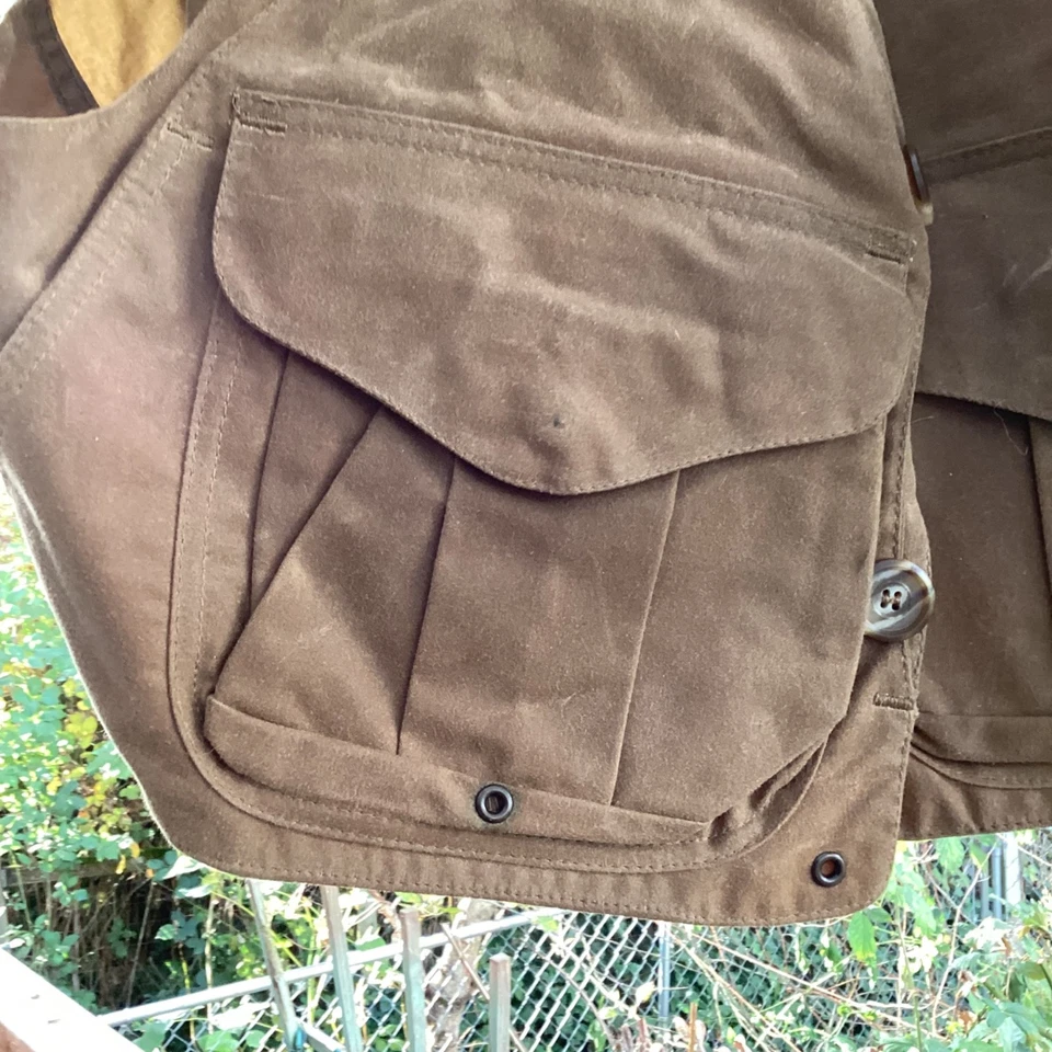 Vintage Filson 436 oil Cloth Hunting Vest SIZE Regular all tags attached - Image 3 of 4