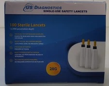 US diagnostics single use Safety Lancets 100 Sterile Single Use Exp: 3/26/30
