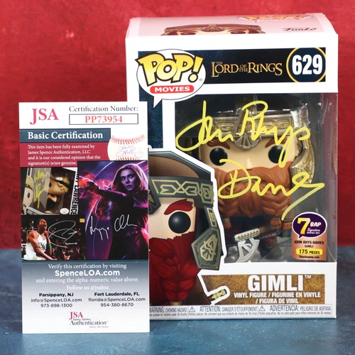 Rhys-Davies Lord Of The Rings Signed Funko Pop 629 Gimli 7BAP LE COA Protector