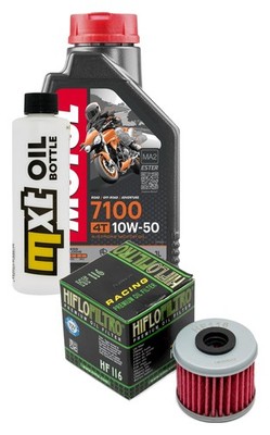 Inspection package MXT 1 liter engine oil Motul 10W-50 + oil filter Hiflo service kit