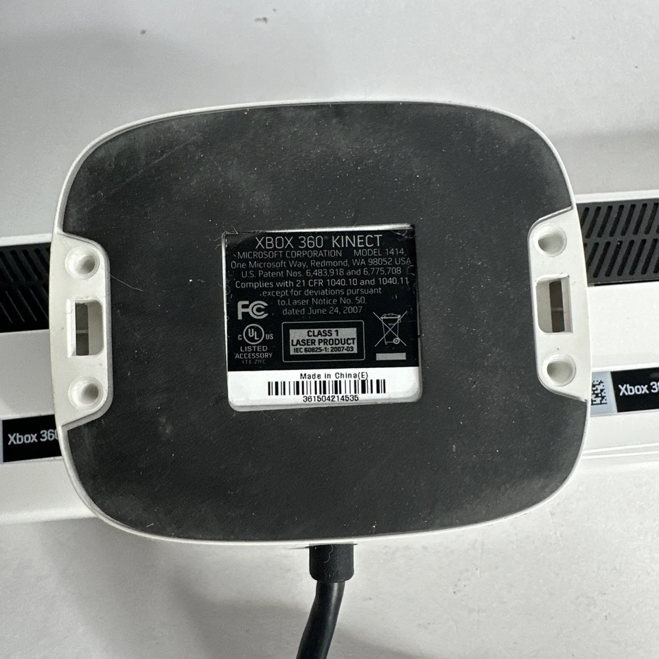 Microsoft Xbox 360 Kinect Sensor Model 1414 White Motion Camera Bar USB Genuine — 第 3/4 张图片