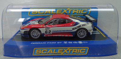 Scalextric C2804 Ferrari F430 GT Real Time Worlds #62 DPR / Lichter