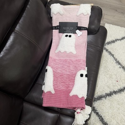 Rachel Zoe Halloween Viral Pink Ombre Ghost Blanket Oversize