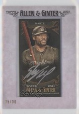 2021 Topps Allen & Ginter's X Framed Mini Baseball 5/30 Starling Marte Auto 10ou