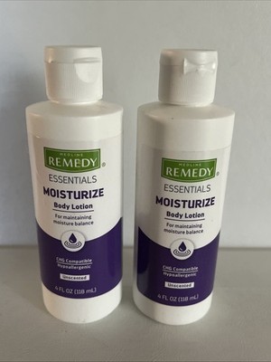 2 Medline Remedy Essentials Moisturize Body Lotion 4 oz