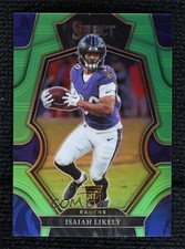 2022 Panini Select Premier Level Neon Green Prizm 43/49 Isaiah Likely #110 0d44