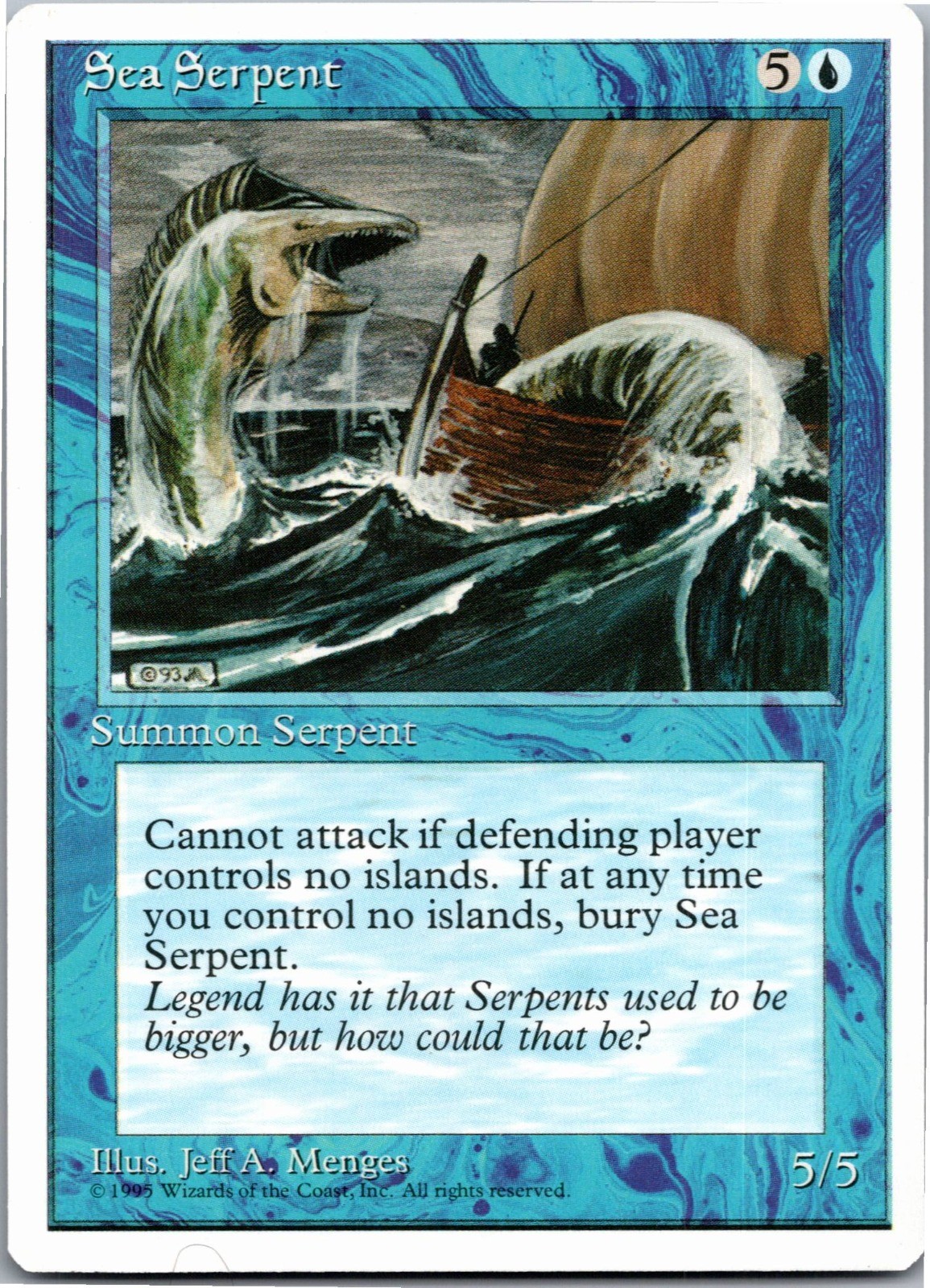Sea Serpent - C - MTG: Fourth Edition (4ED - ) 1995 [LP]