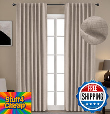 INOVADAY 100 Blackout Curtains 108 Inches Length 2 Panels Set, Back Tab/Rod Poc