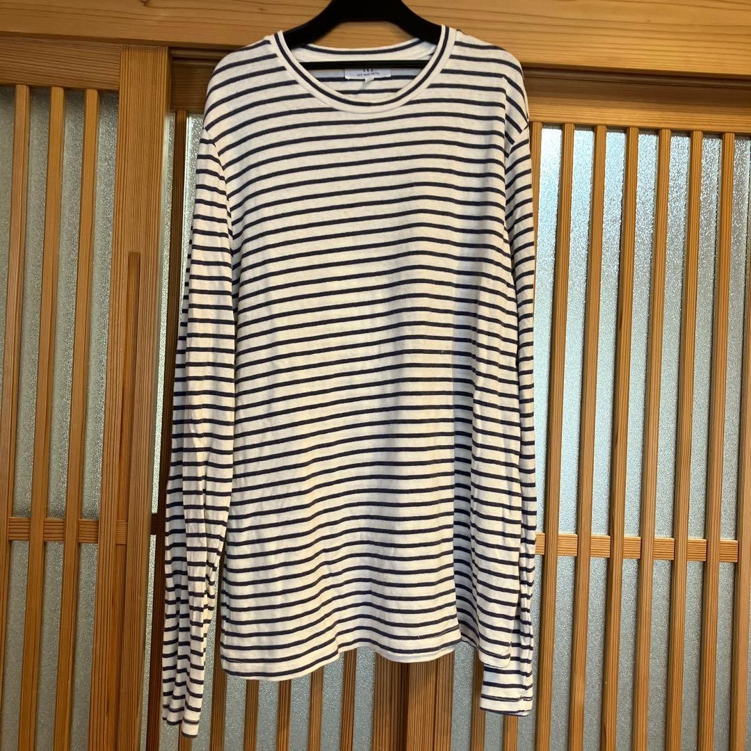 SAVE KHAKI UNITED Striped Long Sleeve T-Shirt XL White/Navy