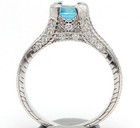 2CT  Aquamarine 925 Sterling Silver Ring Sz 8 U1-1 — photo 3