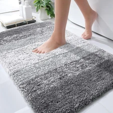 OLANLY Bathroom Rugs Mat 30X20, Extra Soft Absorbent Microfiber Bath Rugs, Rubbe