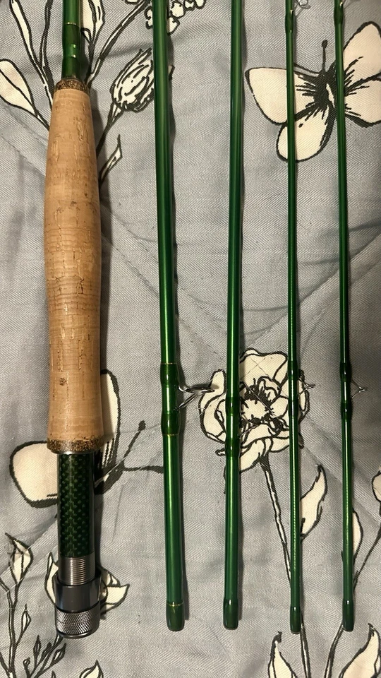 MaxCatch Premier 9’ 5wt 4/2 caña de mosca con espada Piscifun carrete de mosca combo línea Rio Foto 3 de 4