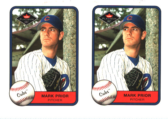 2-2001 Fleer Platinum Mark Prior Chicago Cubs Rookie #529 RC