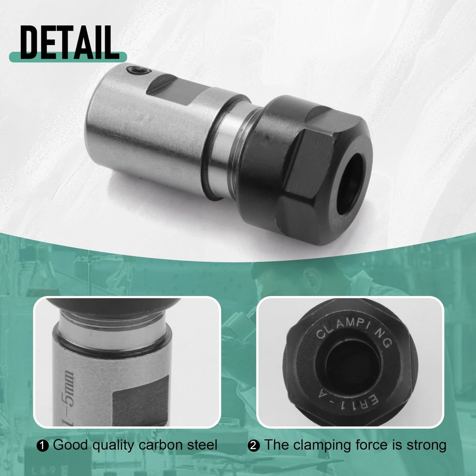 7Pcs ER11 1-7mm Spring Collets with ER11A 5mm Motor Shaft Holder Extension7489 - Image 2 of 4