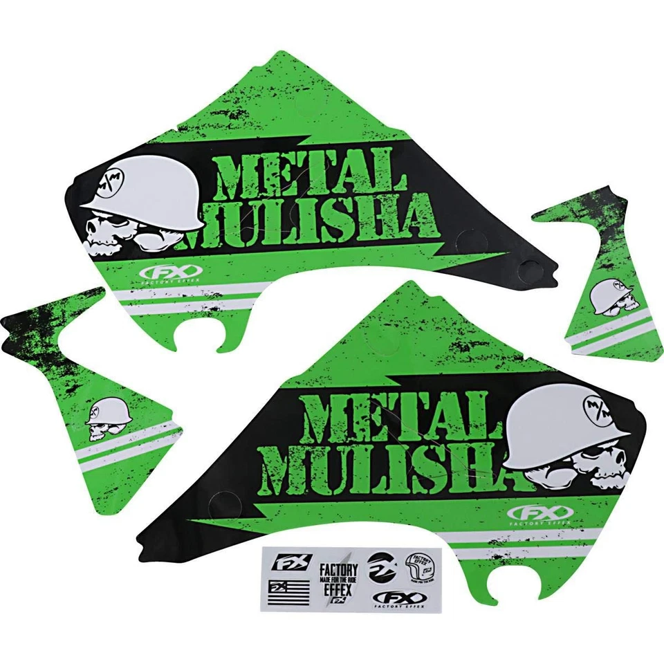 Factory Effex 23-11120 Metal Mulisha Shroud/Airbox Graph. Kit For Kawasaki KX125 Foto 2 de 2
