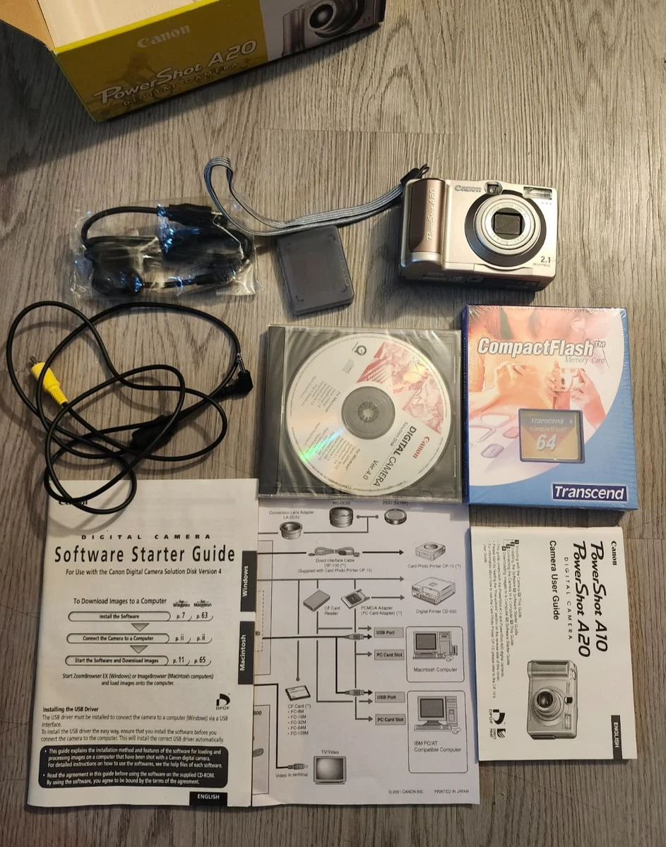 【美品！】Canon PowerShot A20!cb25105 Preços baixos em Câmeras digitais Canon PowerShot A20 com Carimbo