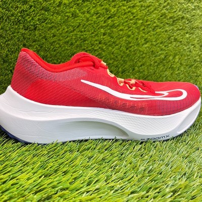 Nike Zoom Fly 5 Mens Size 8 Red White Athletic Running Walking Shoes Sneakers