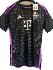Adidas F.C. Bayern Munchen Jersey Mens Large 23/24 Aeroready Away Black Sané #10