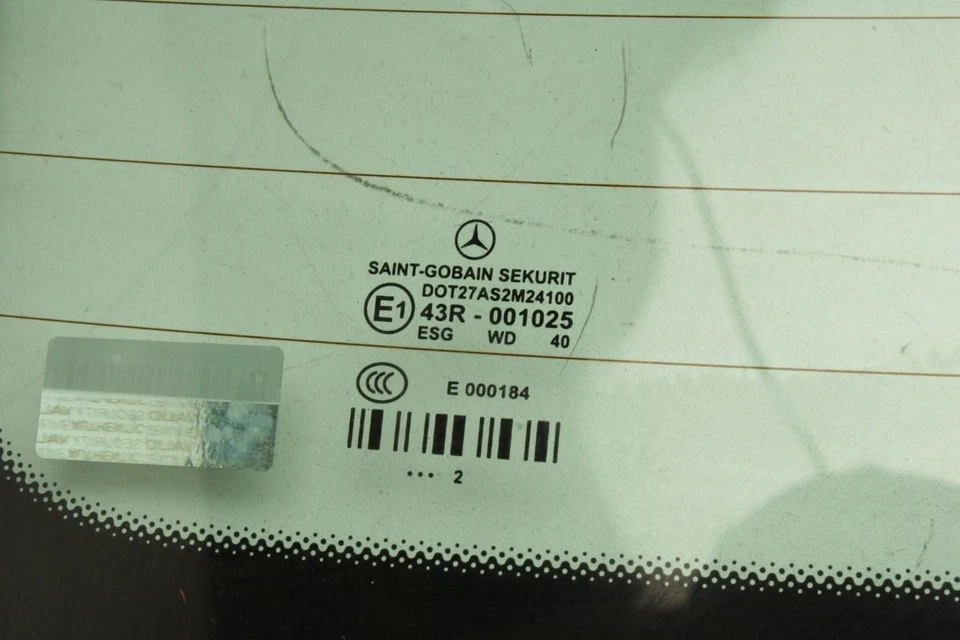 2010-2016 Mercedes-Benz E350 Sport 4Matic Rear Back Window Glass 212-670-02-00 - Image 3 of 4