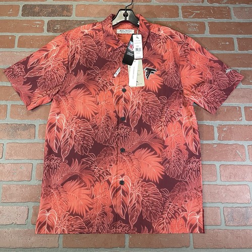 Tommy Bahama Atlanta Falcons Mens Small Button Hawaiian Floral Shirt NWT $148 - Picture 2 of 20