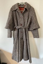 60's Mcm Vintage May Of London Herringbone Wool Coat Us Size 10