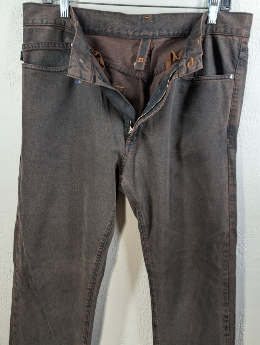 Zegna Sport Jeans Men's Sz 34 Brown Classic Fit View 6