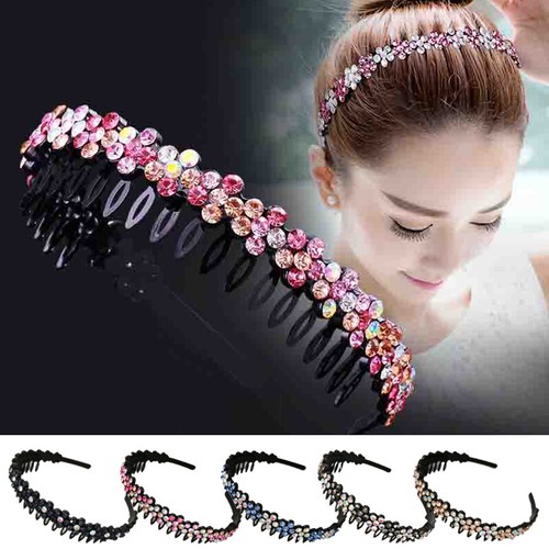 Fashion Girl Crystal Flower With Teeth Headband Hairband Hair Band Headwear `