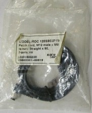 ROC 128S903P1M Patch Cord M12 Male x M8 Female Straight x 90 3 Pole 1M