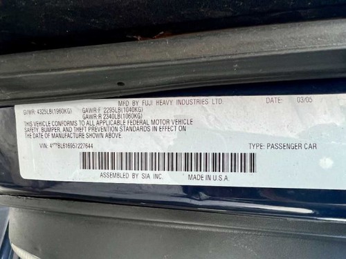 Wash Reservoir Sedan Fits 05-09 LEGACY 385709 - Picture 4 of 8