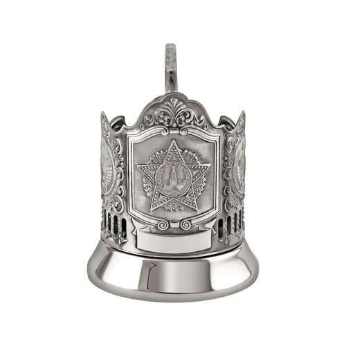 USSR Coat of Arms Glass Holder Podstakannik Brass Подстаканник Герб СССР - 第 1/7 張圖片