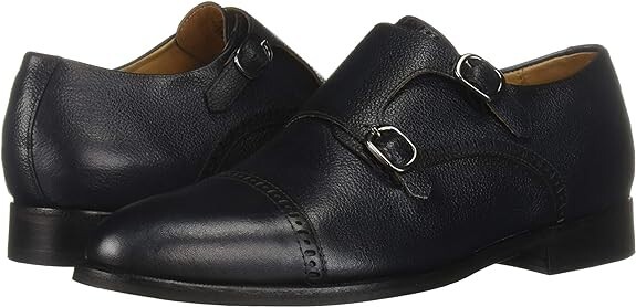 MARC JOSEPH NEW YORK Men\'s Leather Double Monk Dress Shoe Oxford Wine Size US 9 MARC JOSEPH NEW YORK Men main image 3