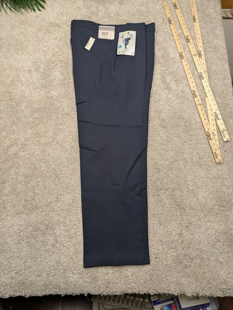 Vintage Levis Action Slacks Pants 44x34 USA MADE Mens Dacron