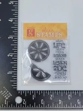 Scrapbooking Studio G Stamps Silicon Clear Stamp Block Unmounted Lemons New
