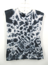 HUDSON KIDS TIE DYE TANK TOP Girl's Size Large 12-14  Black And White
