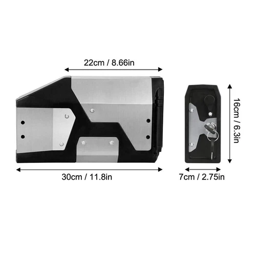 4.2L Motorcycle Tool Box Silver For BMW R1200GS LC Adventure R1250GS ADV F850GS - Picture 5 of 8