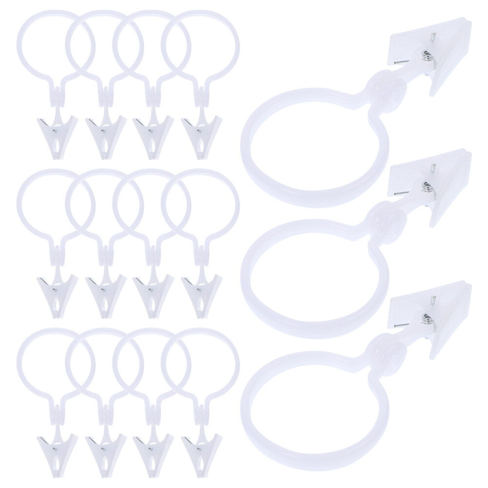 BLNC Duschvorhang Clips 4 Stück - Winddichte Spritzschutz Clips Selbstklebend