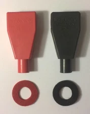 2 TOP POST BATTERY TERMINAL COVER POSITIVE & NEGATIVE 4-6 GAUGE W/WASHERS!!