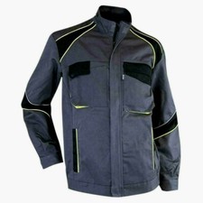 Chaqueta de Trabajo LMA Gris Negro Amarillo Abrigo Calidad 2057 SEMIS Talla XXL Sin Metal