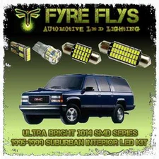 White LED interior lights package kit for 95-99 Suburban 16 pcs 3014 series SMD
