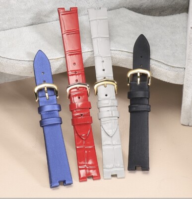 WATCH BAND LEATHER STRAP CONCAVE STRAP FOR CARTIE BALLON BLANC DE W4BL0003