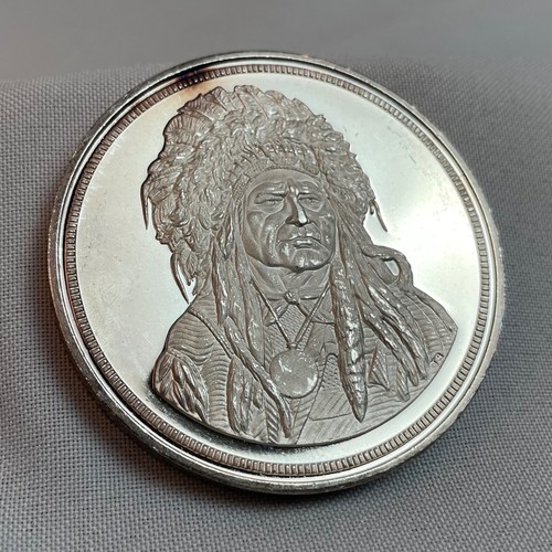 Running Antelope The Silver Chief $50 5 Troy Oz .999 Fine Silver Round