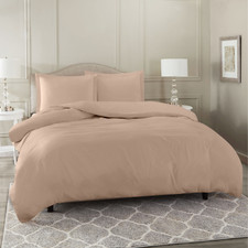 Duvet Cover Set Soft Brushed Comforter Cover W/Pillow Sham, Taupe - Full