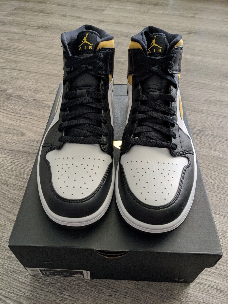Your Size 7 - Nike Air Jordan 1 Mid GS Pollen-Black 554725177 | eBay