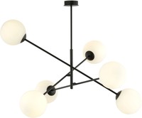 Plafoniera Moderna Bianca Nera Plafoniera 6X40W/E14 IP20 1169/6 Lineare